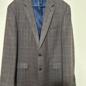 Nautica Men's Gray Checkered Blazer